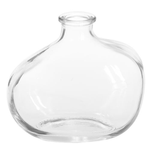 Floristik24 Petit vase en verre, mini vase moderne, verre transparent 11×6×10cm