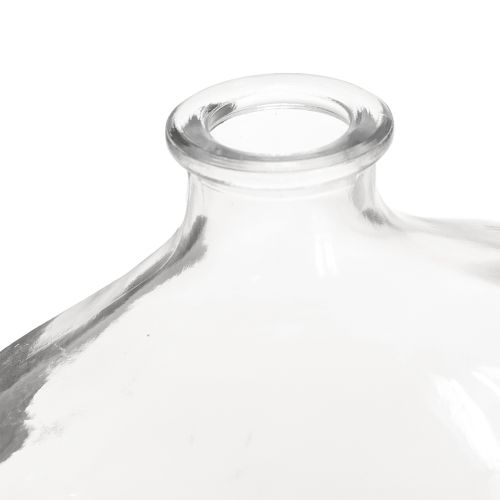 Article Petit vase en verre, mini vase moderne, verre transparent 11×6×10cm
