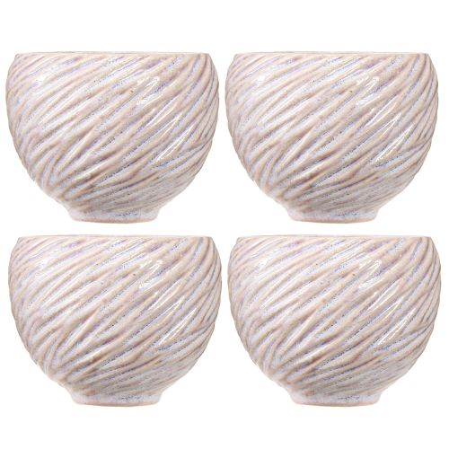 Article Petits bols en céramique décor spirale rose Ø9cm 4pcs