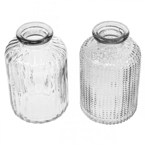 Floristik24 Petits vases vase en verre vases à fleurs verre Ø6cm H10cm 2pcs