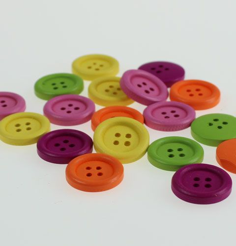 Floristik24 Boutons décoratifs colorés Ø2cm 75pcs