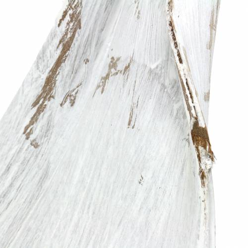 Article Bol en noix de coco feuille de coco blanchie décoration naturelle 35cm