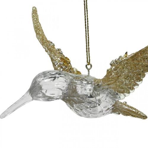 Article Ornements de sapin de Noël oiseau colibri pendentif 11,5/14cm lot de 2