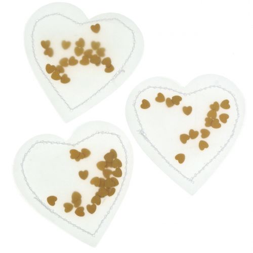 Confettis coeur or 5cm 24pcs