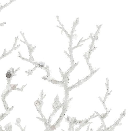 Article Branche de corail avec mica blanc L32cm 3pcs