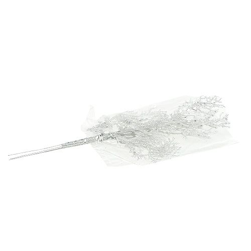 Floristik24 Branche de corail avec mica blanc L32cm 3pcs