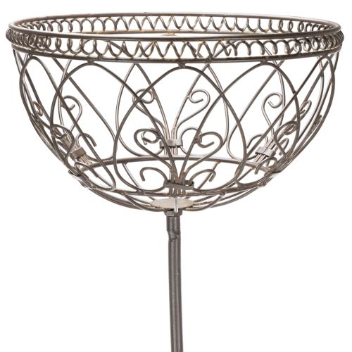 Panier de jardin en métal, objet décoratif de style vintage pour une utilisation extérieure élégante, 95 cm
