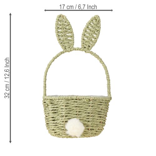 Article Joli panier à fleurs en forme de lapin de Pâques pour une décoration intérieure festive, 32 cm