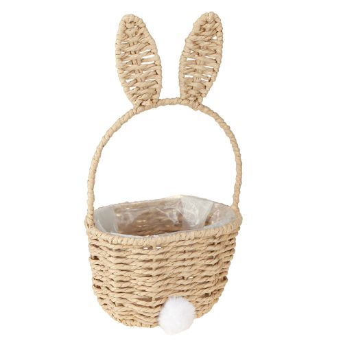 Floristik24 Panier de Pâques à motif lapin, décoration naturelle pour la fête de Pâques printanière, 32 cm
