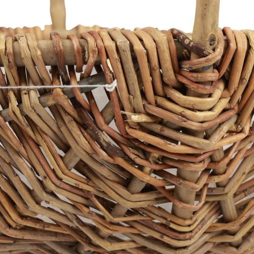 Article Panier à plantes panier tressé avec anse naturel 33/28/22cm lot de 3