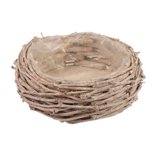 Floristik24 Panier à plantes en osier lavé blanc Ø20cm H10cm