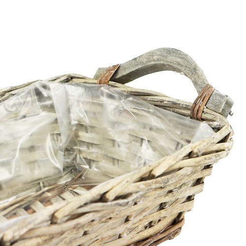 Floristik24 Panier raphia carré nature 27cm x 19cm