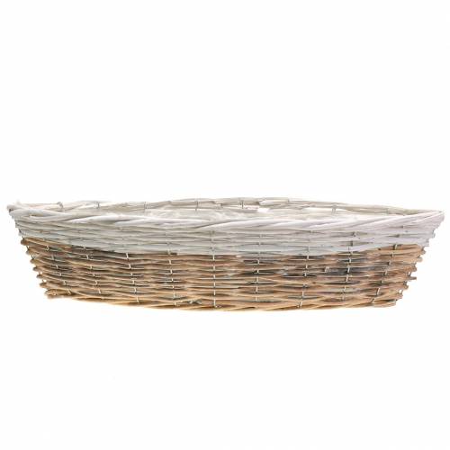 Floristik24 Panier bateau blanc, nature 55cm x 17cm