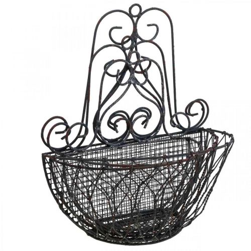 Article Panier suspendu plantes métal aspect rouille H30/33,5/40cm lot de 3
