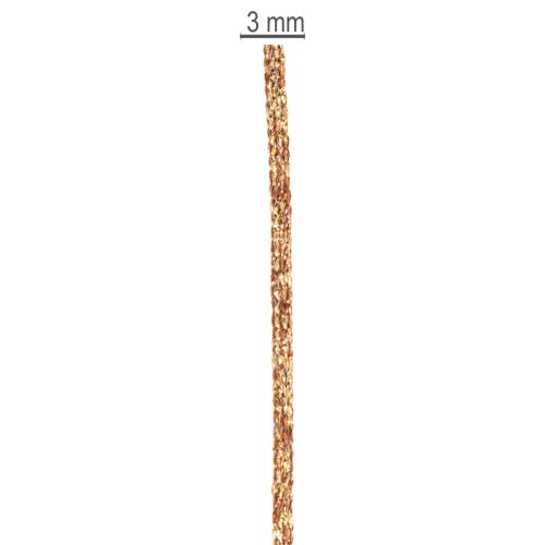 Cordelette décorative scintillante en plastique sur rouleau 3 mm x 20 m or | Floristik24.fr