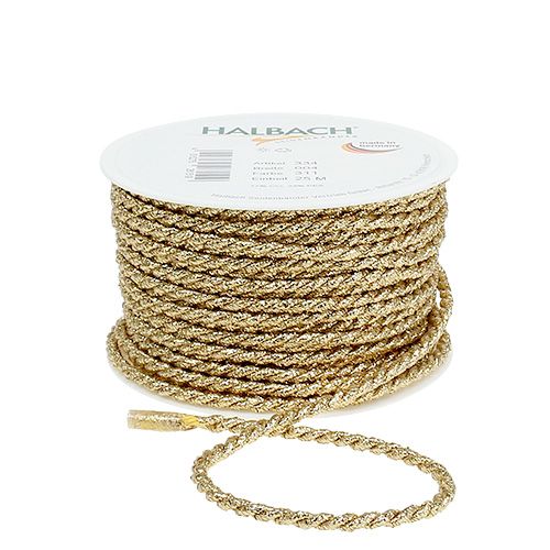 Cordon ruban or 4mm 25m