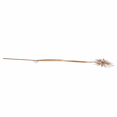 Floristik24 Bouchon de jardin bleuet patine métal blanc Ø18cm H88cm