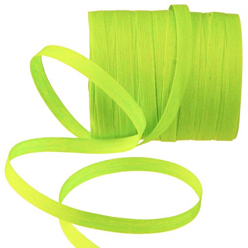 Floristik24 Ruban à friser ruban en coton durable vert 10mm 100m