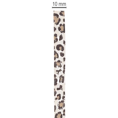 Ruban décoratif imprimé léopard en coton 10 mm x 100 m | Floristik24.fr