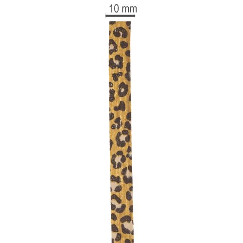 Kräuselband en Coton Motif Léopard 10mm x 100m | Floristik24.fr