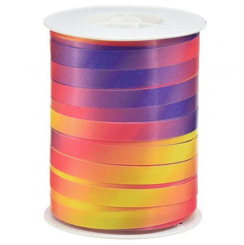 Floristik24 Ruban de curling ruban cadeau dégradé coloré jaune, rose, violet 10mm 250m