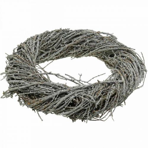 Article Couronne de pin couronne naturelle branches de pin couronne décorative blanche Ø30cm