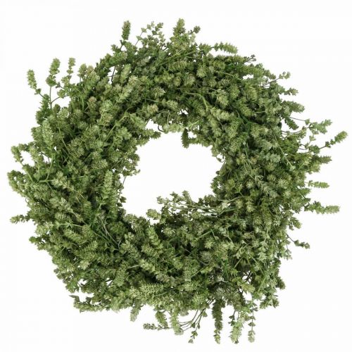 Floristik24 Couronne de Noël couronne de fleurs séchées vertes herbe de lin Ø34cm