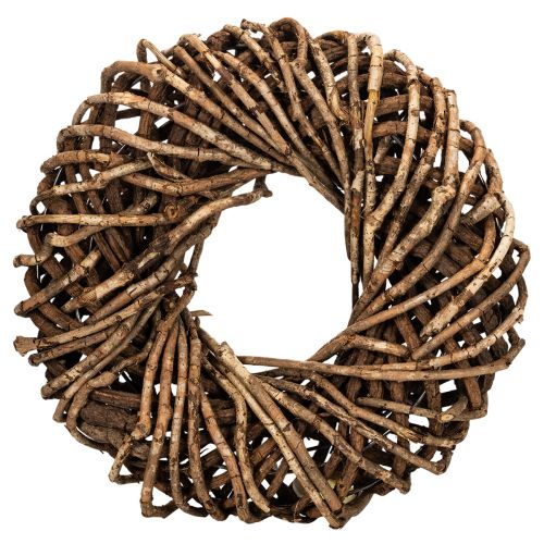 Couronne en rotin rond en branches naturelles 35 cm