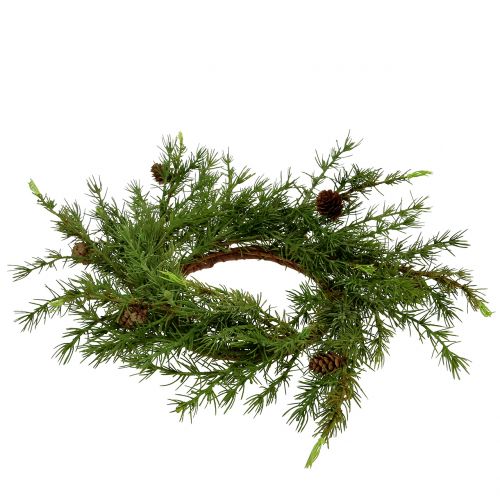 Couronne, couronne de table mélèze vert Ø 50 cm