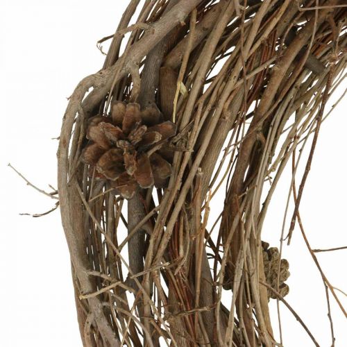 Floristik24 Couronne de brindilles orme couronne naturelle déco couronne nature Ø45cm