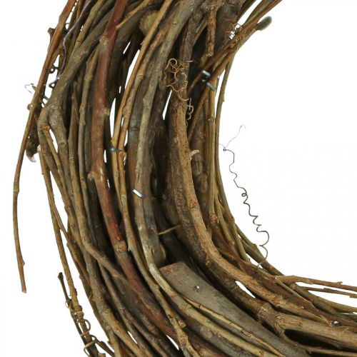 Article Couronne de porte en saule, couronne de saule, couronne décorative naturelle, Ø30cm