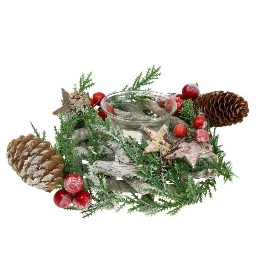 Petite couronne décorative avec verre Ø17cm