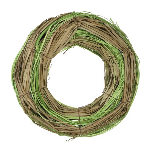 Floristik24 Couronne de bast au saule nature / vert Ø24cm