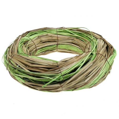 Floristik24 Couronne de bast au saule nature / vert Ø24cm