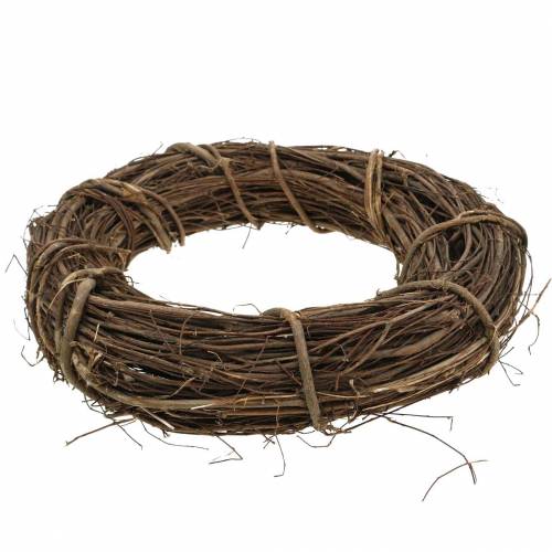 Floristik24 Couronne décorative saule Ø25cm couronne de porte naturelle ou couronne murale