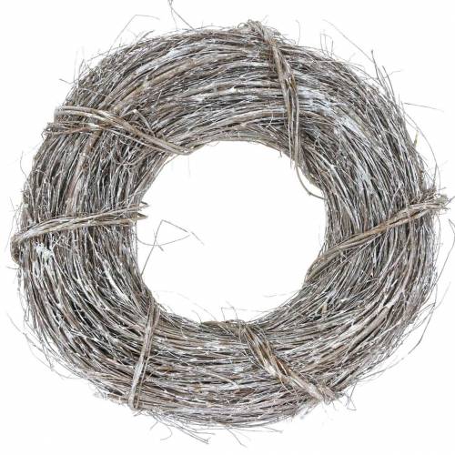 Floristik24 Couronne décorative saule Ø40cm blanc lavé