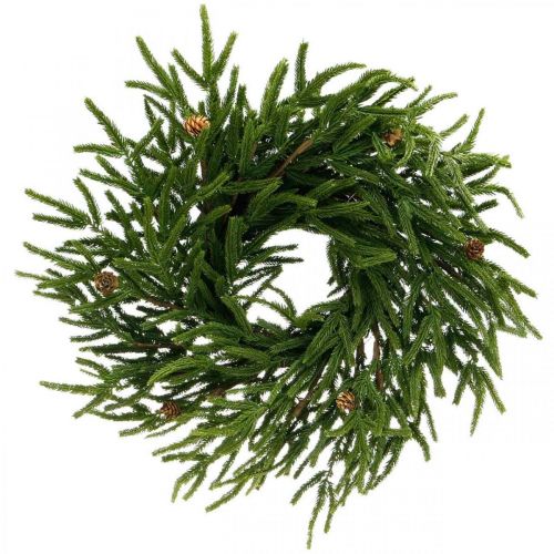 Floristik24 Couronne de cyprès artificielle avec cônes Couronne décorative cyprès Ø55cm