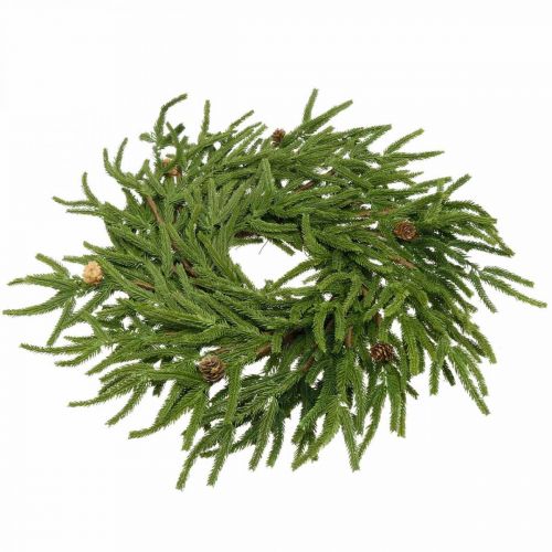 Floristik24 Couronne de cyprès artificielle avec cônes Couronne décorative cyprès Ø55cm