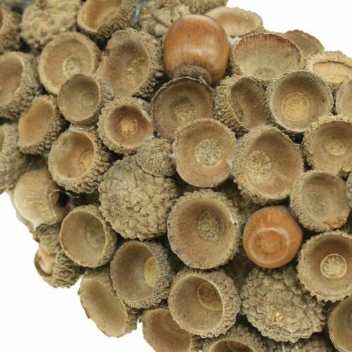 Article Décoration automne couronne de glands naturel Ø30cm