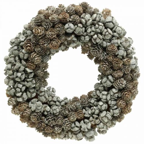 Couronne déco cônes mélèze cyprès couronne de table Noël Ø30cm