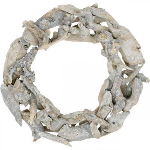 Floristik24 Couronne racine bois gris naturel décoration racine couronne Ø40cm H9cm