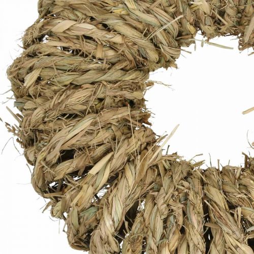 Article Couronne de paille tressée Ø35cm couronne décorative rustique nature