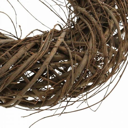 Article Couronne décorative Ø30cm branches et pampres Branches d&#39;orme tressées nature