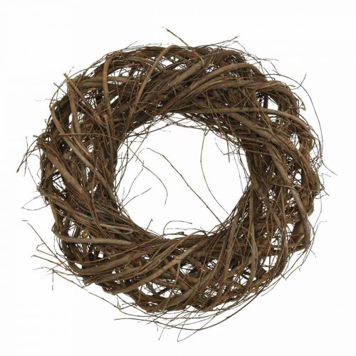 Floristik24 Couronne décorative Ø30cm branches et pampres Branches d'orme tressées nature