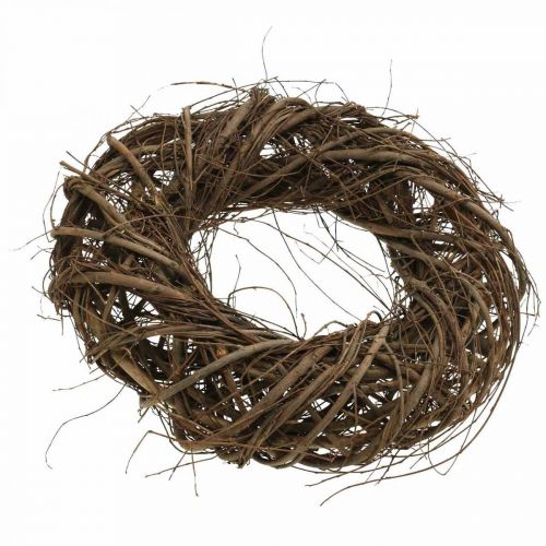 Floristik24 Couronne décorative Ø30cm branches et pampres Branches d'orme tressées nature
