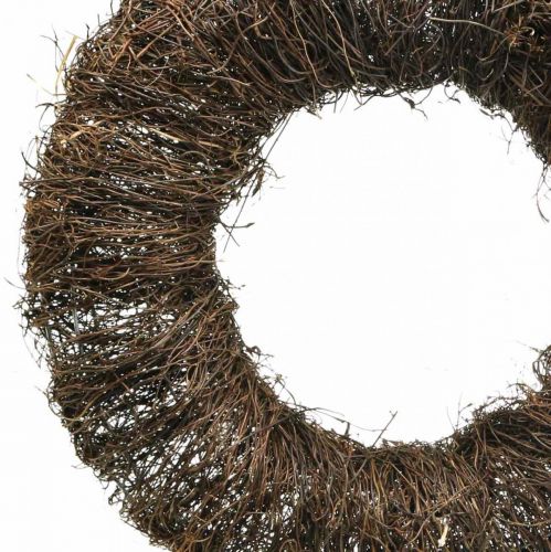 Floristik24 Couronne de vigne Grande couronne marron faite de pampres de vigne Couronne naturelle en bois Ø45cm