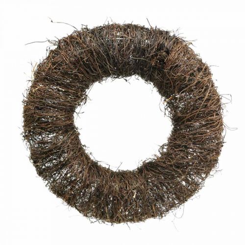 Floristik24 Couronne de vigne Grande couronne marron faite de pampres de vigne Couronne naturelle en bois Ø45cm