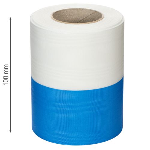 Article Ruban moiré bleu et blanc pour couronne 125 mm – Ruban de deuil et décoratif de haute qualité, ruban traditionnel élégant, rouleau de 25 m