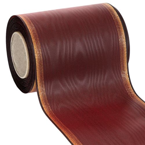 Ruban couronne Bordeaux Moiré ruban décoratif 125 mm acheter | Floristik24.fr