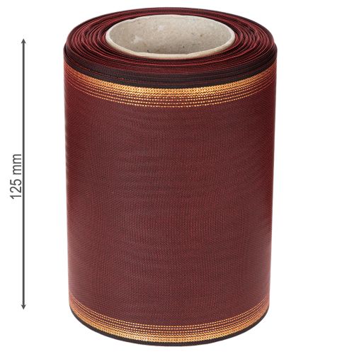 Ruban couronne Bordeaux Moiré ruban décoratif 125 mm | Floristik24.fr
